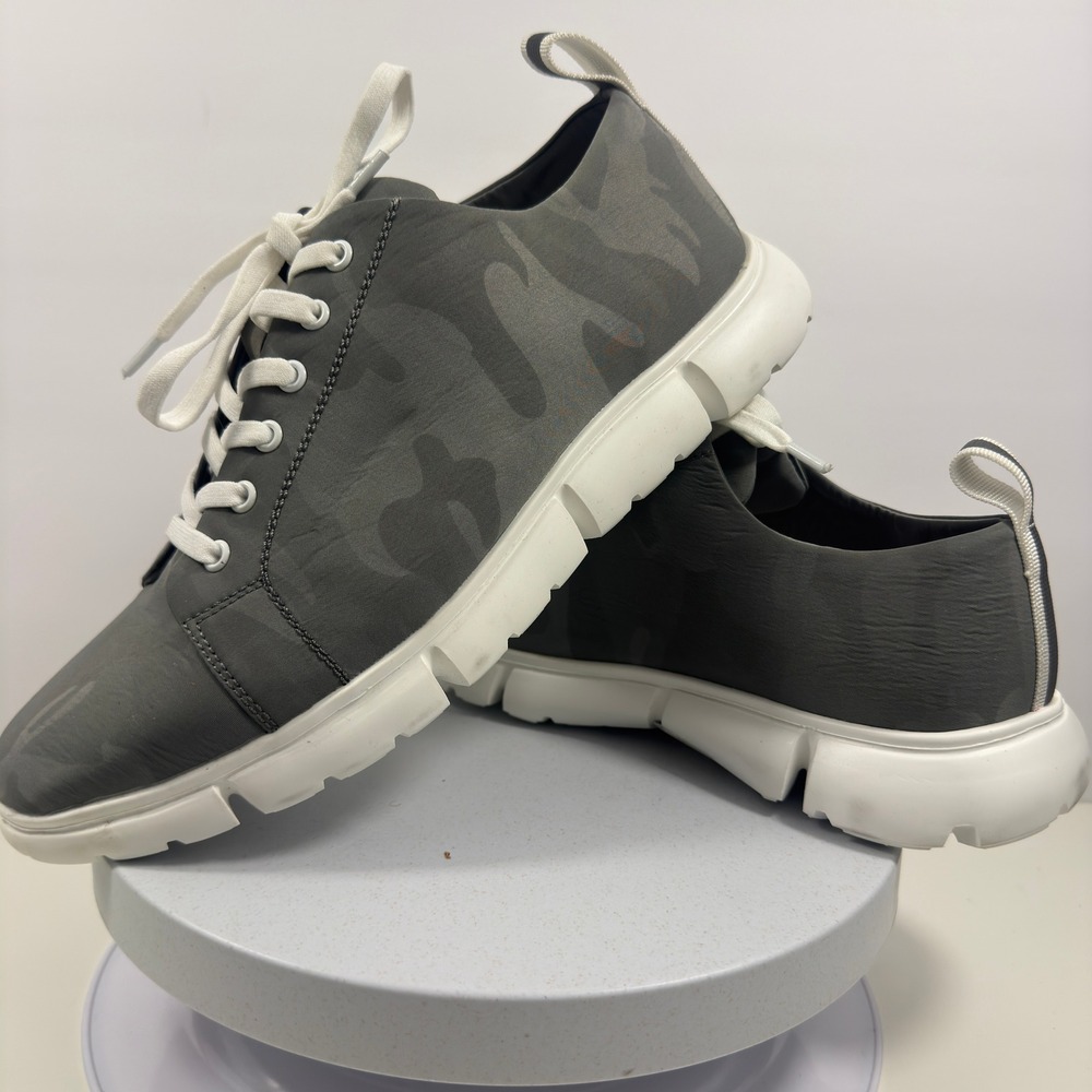 Andrew Marc‎ New York Mens Sneakers Camo Lightweight Casual Lace Up Gray White 8
